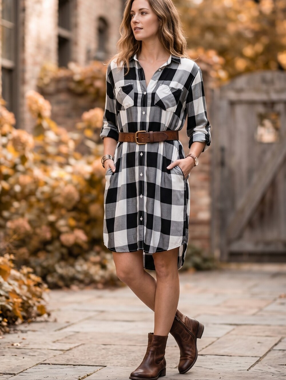 Velvet Heart Tencel Plaid Shirtdress Cabincore Soft Grunge Buffalo Check Dress